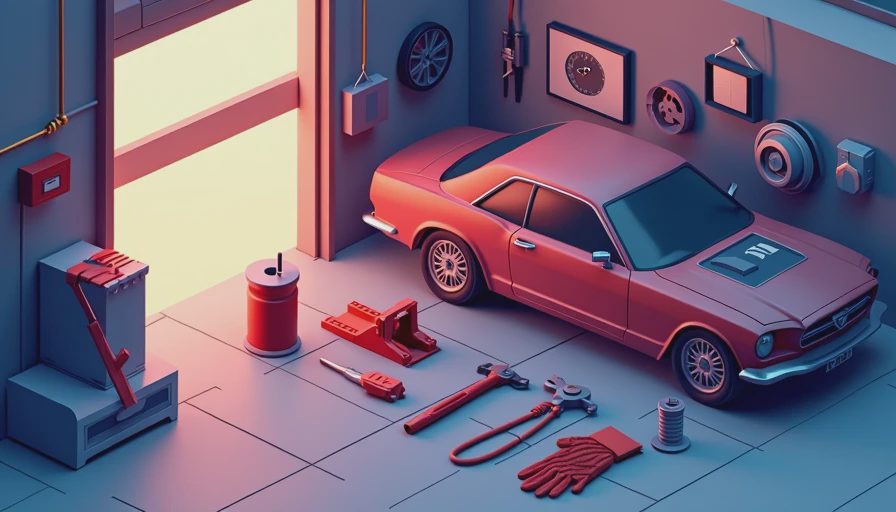 Visual context for essential tools for diy car maintenance