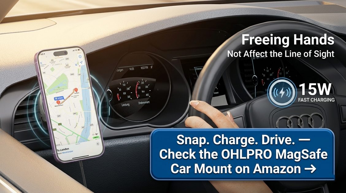 → Check the OHLPRO MagSafe Car Mount on Amazon → Check the OHLPRO MagSafe Car Mount on Amazon