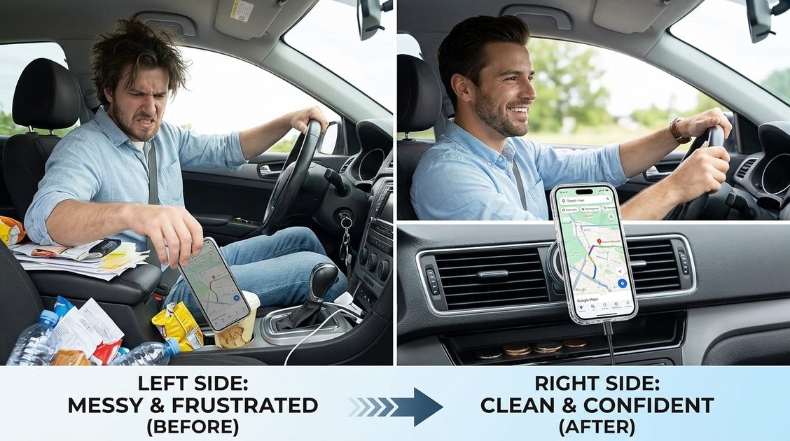 OHLPRO MagSafe Car Mount helps you organize the interior of your vehicle OHLPRO MagSafe Car Mount helps you organize the interior of your vehicle