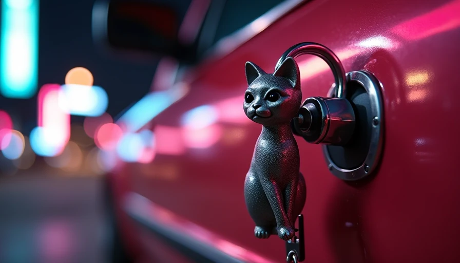 Illustration for cat pickup truck