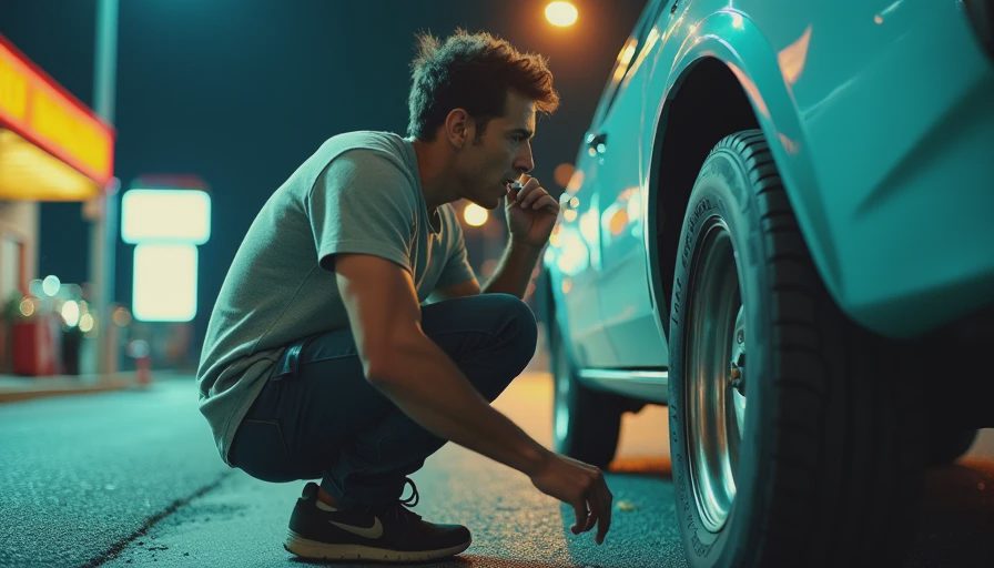 Illustration for rim stuck on car