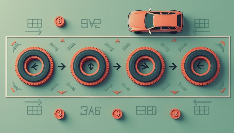 Illustration for tire rotation