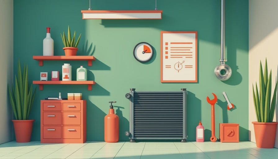 Illustration for radiator repair